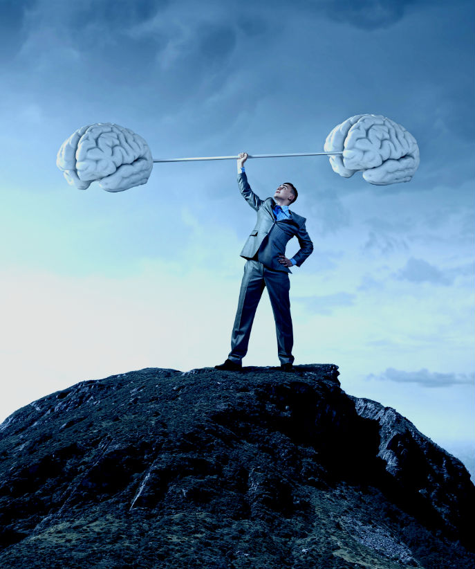 man with control of his brain, representing the powers of the brain with your health