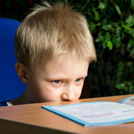 boy with learning disorder